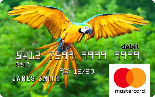 Parrot Design CARD.com Prepaid Mastercard® | CARD.com