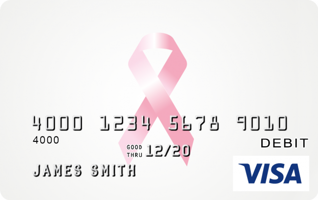 Pink Ribbon Design CARD.com Prepaid Visa® Card | CARD.com